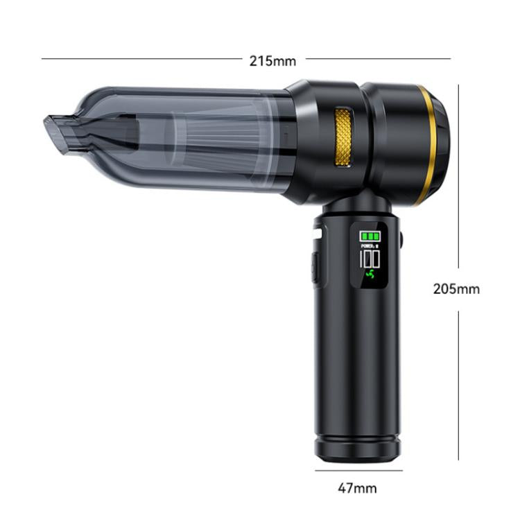 SUITU ST-6704BPlus Car Digital Display Blow Suction Combo Vacuum Cleaner, Extended Dustbin