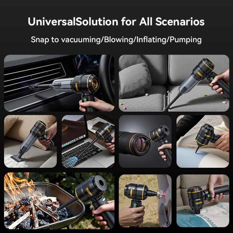 SUITU ST-6704BPlus Car Digital Display Blow Suction Combo Vacuum Cleaner, Extended Dustbin