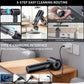 Handheld cordless vacuum cleaner with Type-C charging cable and nozzle attachment