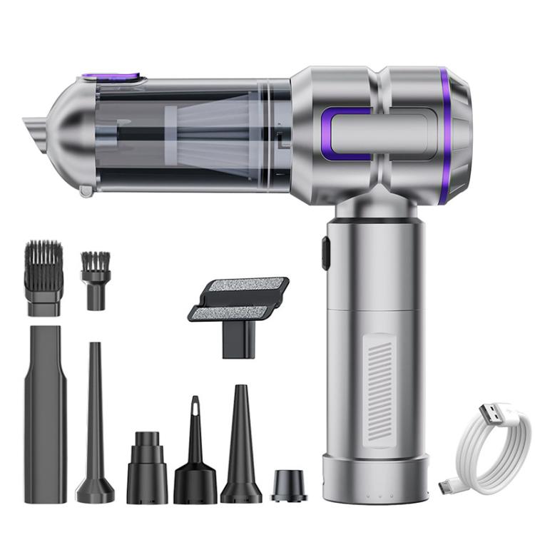 SUITU Handheld Blow Suction Combo Removable Battery Car Vacuum Cleaner, One Touch Dustbin Emptying, Extended Dustbin
