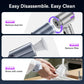 Portable handheld car vacuum cleaner showing removable dust bin and filter