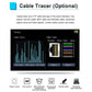 Optional cable tracer interface on device screen with tool mode controls