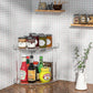 Double Layered Clear Acrylic Corner Storage Rack Desktop Organizer