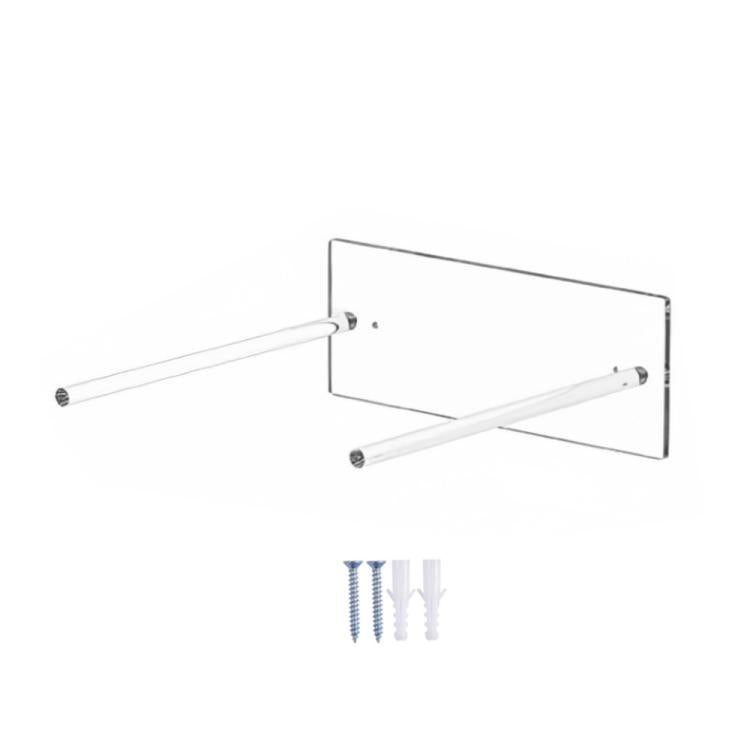 Wall-Mounted Clear Acrylic Cowboy Hat Storage Rack Sun Hat Display Stand, Single Pack, 2pcs/Pack