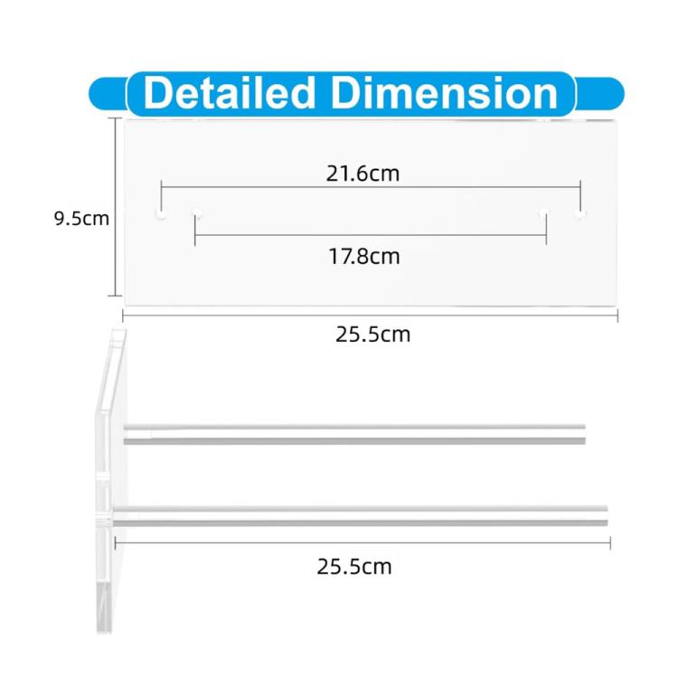 Wall-Mounted Clear Acrylic Cowboy Hat Storage Rack Sun Hat Display Stand, Single Pack, 2pcs/Pack
