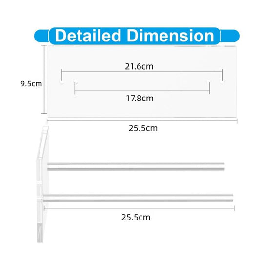 Wall-Mounted Clear Acrylic Cowboy Hat Storage Rack Sun Hat Display Stand, Single Pack, 2pcs/Pack