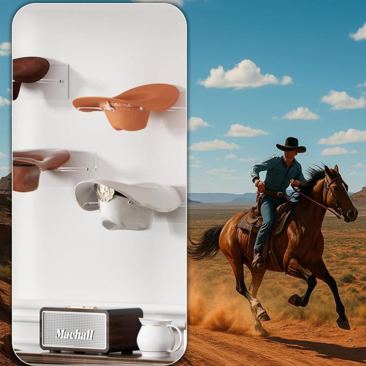 Wall-Mounted Clear Acrylic Cowboy Hat Storage Rack Sun Hat Display Stand, Single Pack, 2pcs/Pack