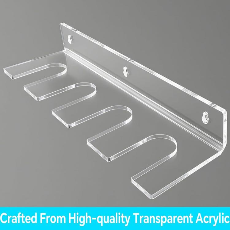 2pcs/Set Wall-Mounted Clear Acrylic Baseball Bat and Baseball Storage Rack Display Stand