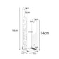 Transparent acrylic curtain tieback holder with size diagram