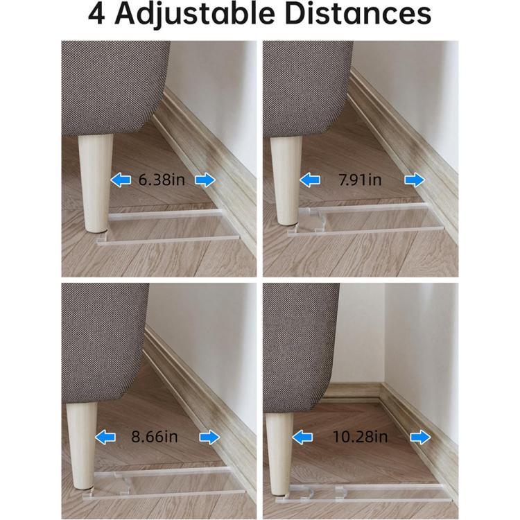 Clear Acrylic Furniture Anti-Slip Protective Gasket Wall Spacers, Single Set/Pack, Two Set/Pack
