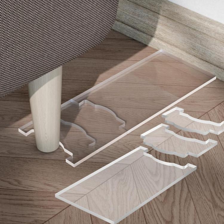 Clear Acrylic Furniture Anti-Slip Protective Gasket Wall Spacers, Single Set/Pack, Two Set/Pack