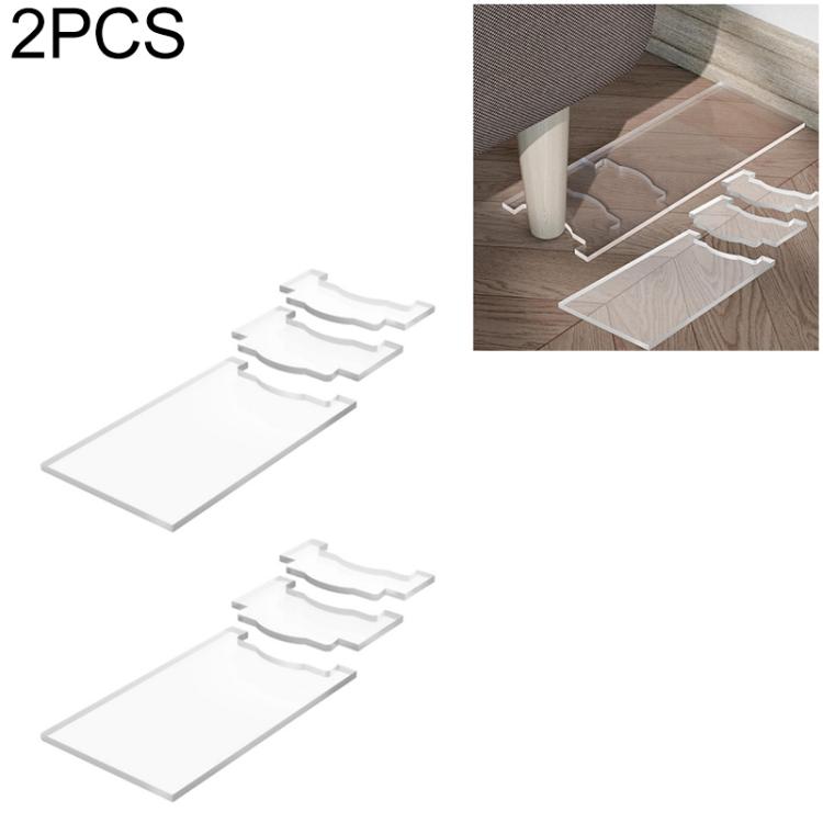 Clear Acrylic Furniture Anti-Slip Protective Gasket Wall Spacers, Single Set/Pack, Two Set/Pack