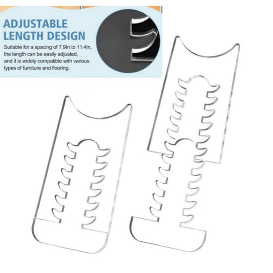 Adjustable Clear Acrylic Furniture Anti-Slip Protective Gasket Wall Spacers, Single Set/Pack, Two Set/Pack