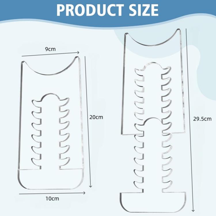 Adjustable Clear Acrylic Furniture Anti-Slip Protective Gasket Wall Spacers, Single Set/Pack, Two Set/Pack