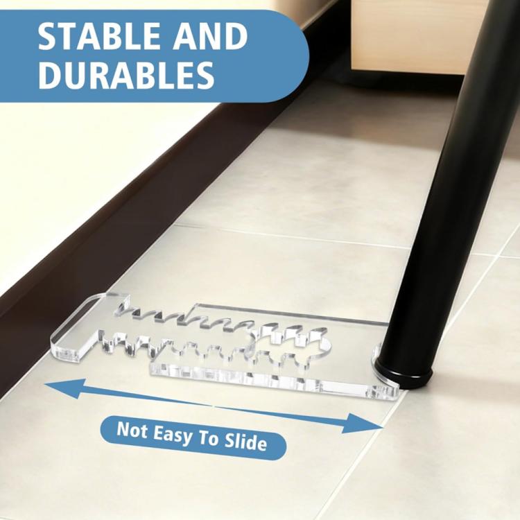 Adjustable Clear Acrylic Furniture Anti-Slip Protective Gasket Wall Spacers, Single Set/Pack, Two Set/Pack