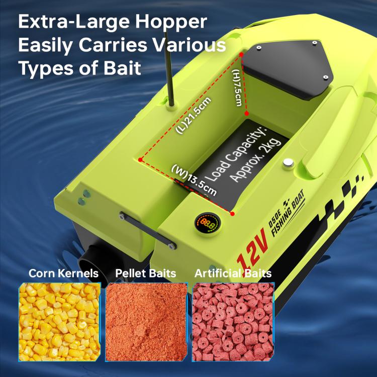 D50E GPS High Speed Smart Remote Control Fishing Bait Boat with Sonar Sensor, EU Plug, US Plug, UK Plug