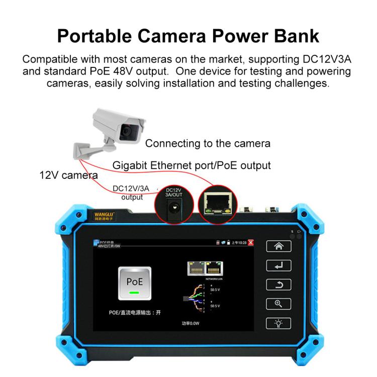IPC-5100CPlus Network Engineering Treasure Simulated Coaxial Integrated Video Surveillance Tester, US Plug, EU Plug, UK Plug, AU Plug