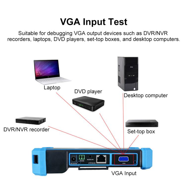 IPC-5100CPlus Network Engineering Treasure Simulated Coaxial Integrated Video Surveillance Tester, US Plug, EU Plug, UK Plug, AU Plug