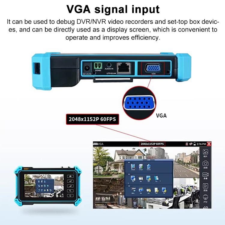 IPC-5100 Plus 4K Network Coaxial Simulation Engineering Video Surveillance Tester, US Plug, EU Plug, UK Plug, AU Plug