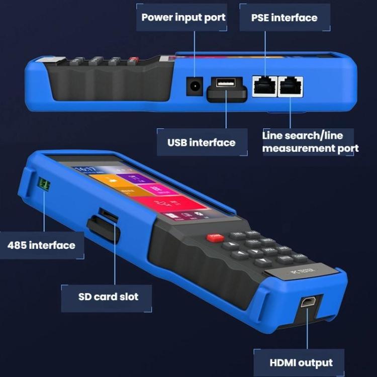 IPC9310Plus 4.5 Inch HD Screen Engineering Tester Network Analog Coaxial Video Surveillance Tester, IPC9310Plus(US Plug)