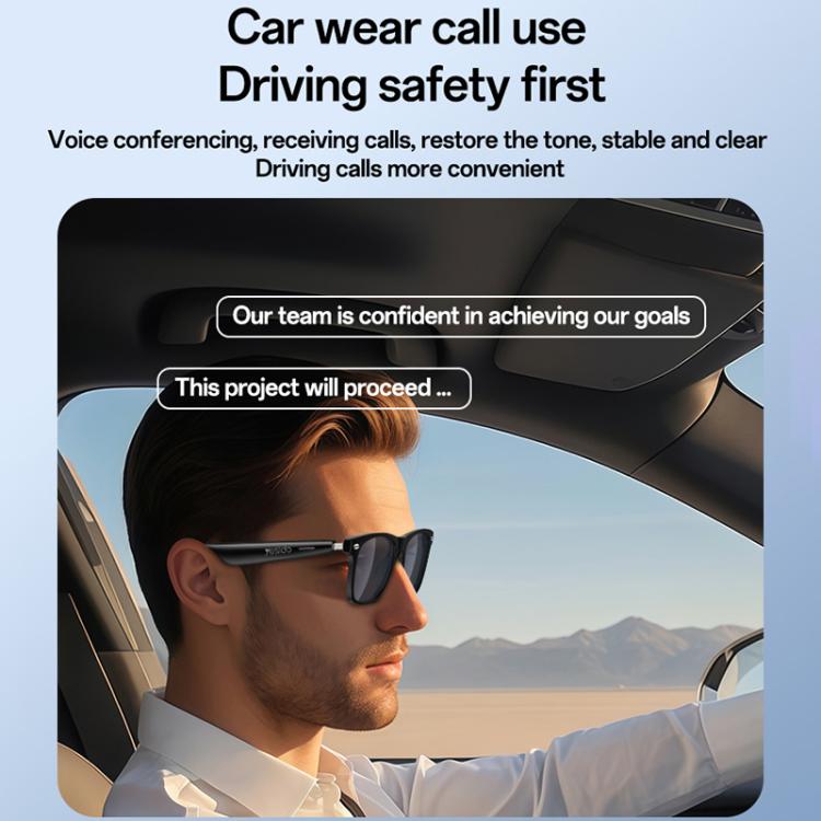 Yesido IO38 black smart audio sunglasses worn while driving