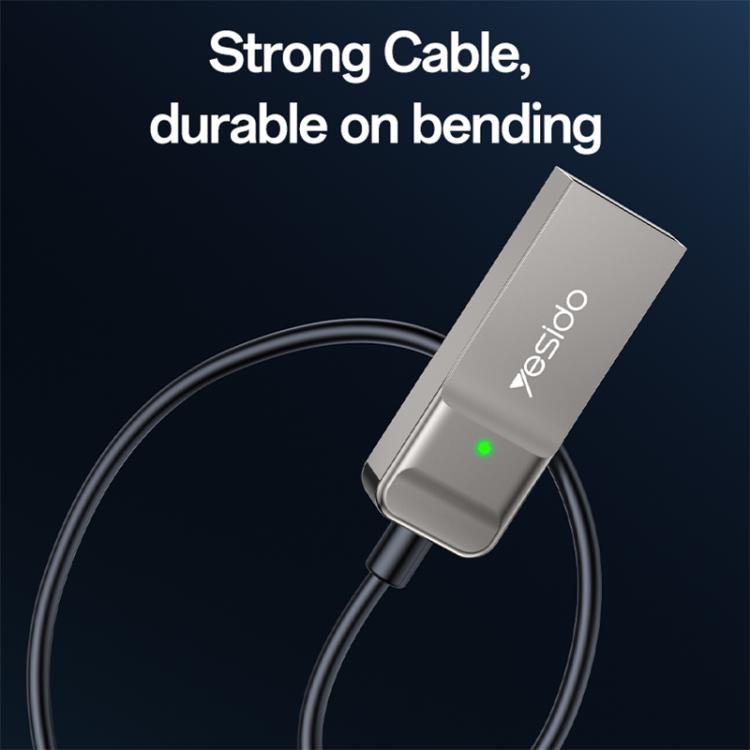 Yesido YAU82 AUX Bluetooth adapter with silver connector and coiled cable