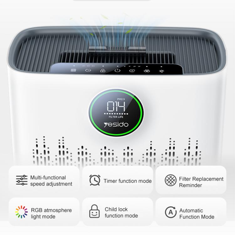 Yesido EC23 Air Purifier Supports WIFI Remote Control, EU Plug, UK Plug