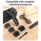 Cordless washable hair clipper with guard comb attachments and power cable