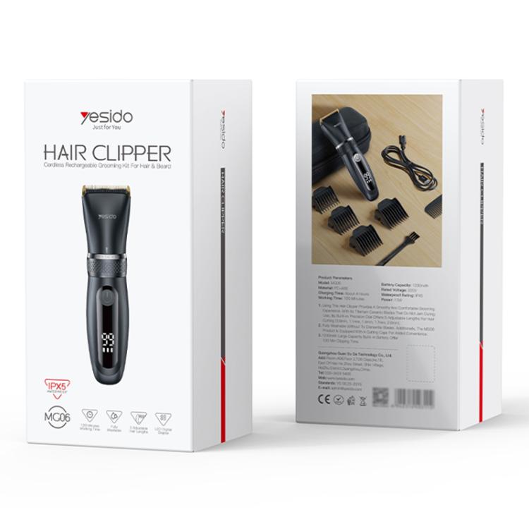 Yesido MG06 cordless washable hair clipper retail packaging boxes