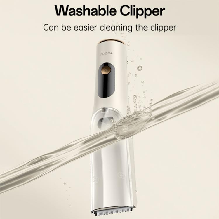 Yesido MG19 washable baby hair clipper with ceramic blade and water spray detail.