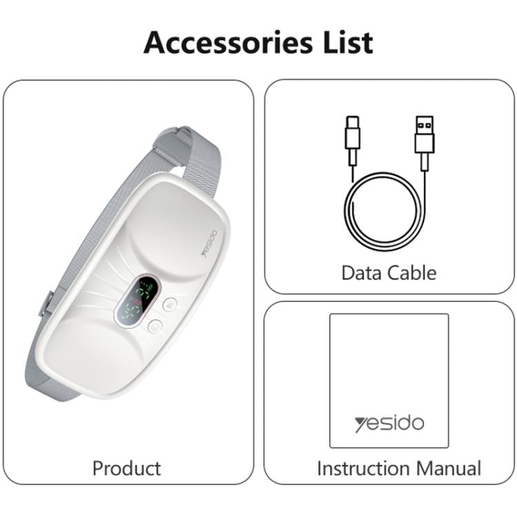 Menstrual heating belt set with data cable and instruction manual