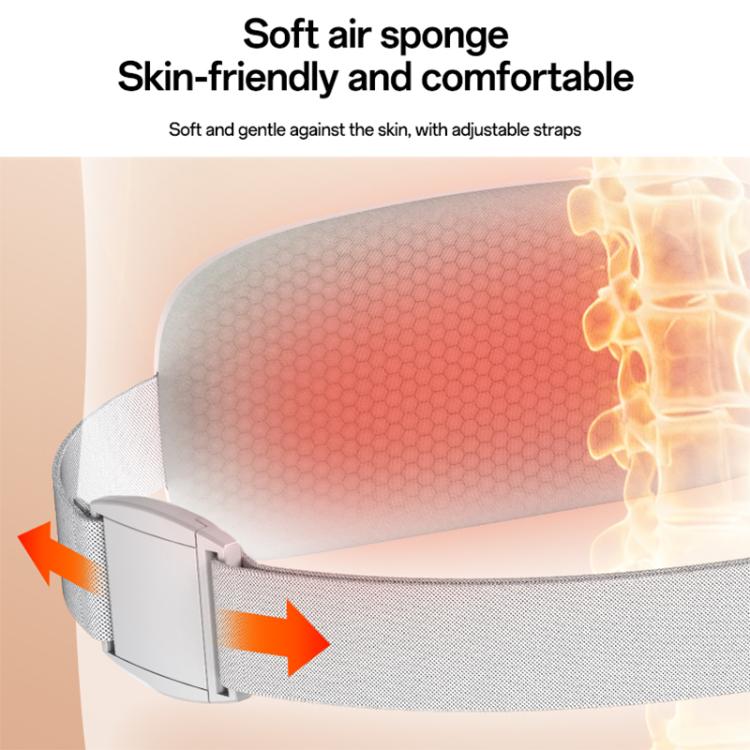 Uterus heating belt with soft air-sponge interior and adjustable gray strap
