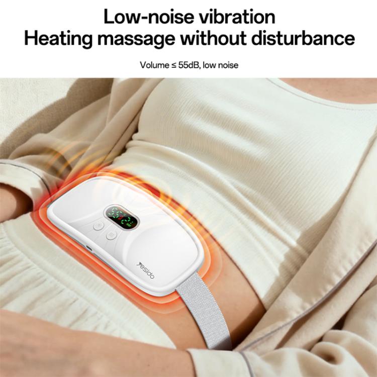 Heating massage belt with low-noise vibration look and white controller module