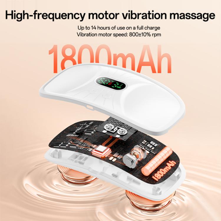 Portable massage and heating belt with motor housing and 18000mAh battery