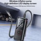 Yesido cordless car tire inflator with LED pressure screen and flexible hose