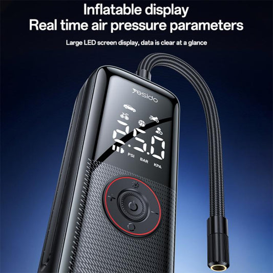 Yesido VC17 HD LED Display 85W Cordless Air Pump Car Tires Inflator, VC17