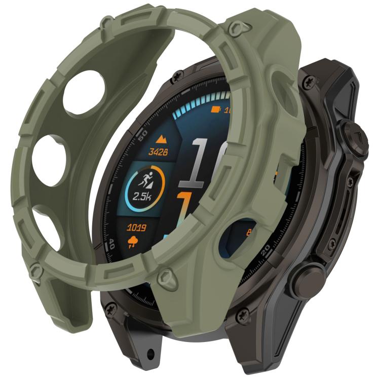 Hollow Armor TPU Half Coverage Watch Protective Case, For Garmin Quatix 8 51mm AMOLED, For Garmin Quatix 8 47mm AMOLED