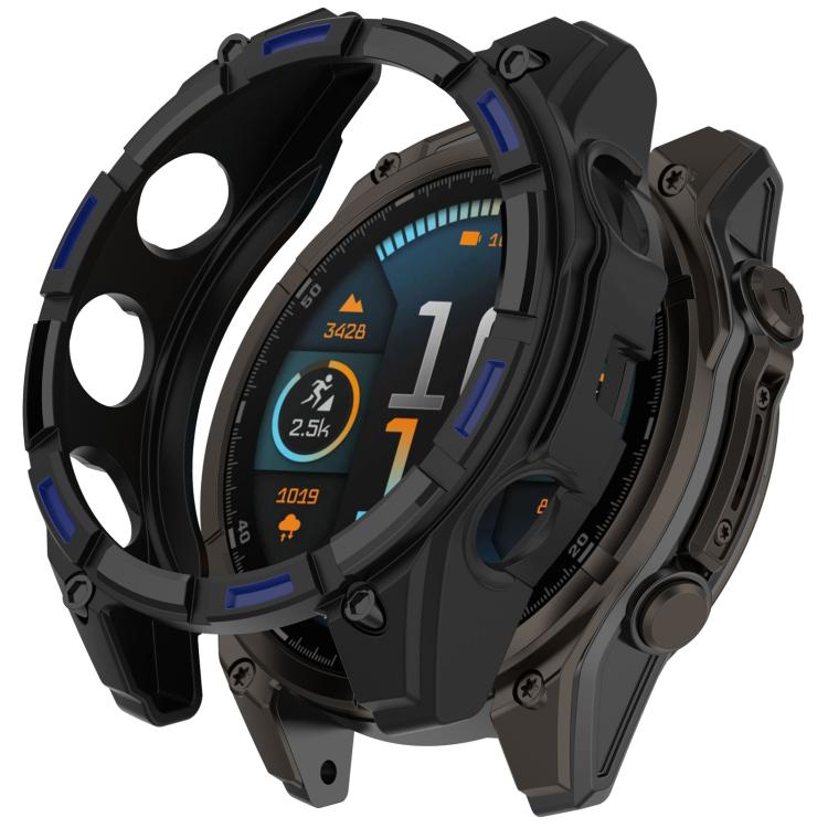 Hollow Armor TPU Half Coverage Watch Protective Case, For Garmin Quatix 8 51mm AMOLED, For Garmin Quatix 8 47mm AMOLED