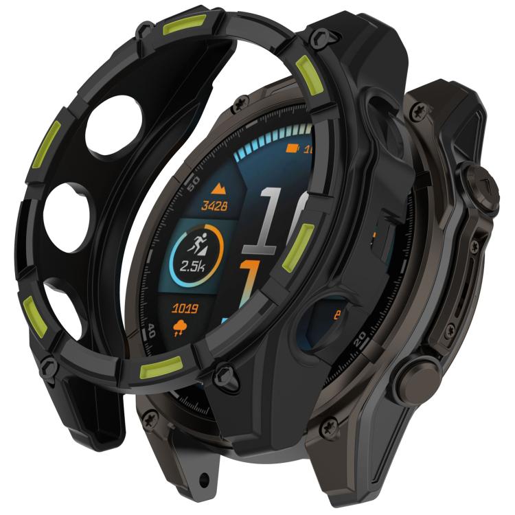 Hollow Armor TPU Half Coverage Watch Protective Case, For Garmin Quatix 8 51mm AMOLED, For Garmin Quatix 8 47mm AMOLED