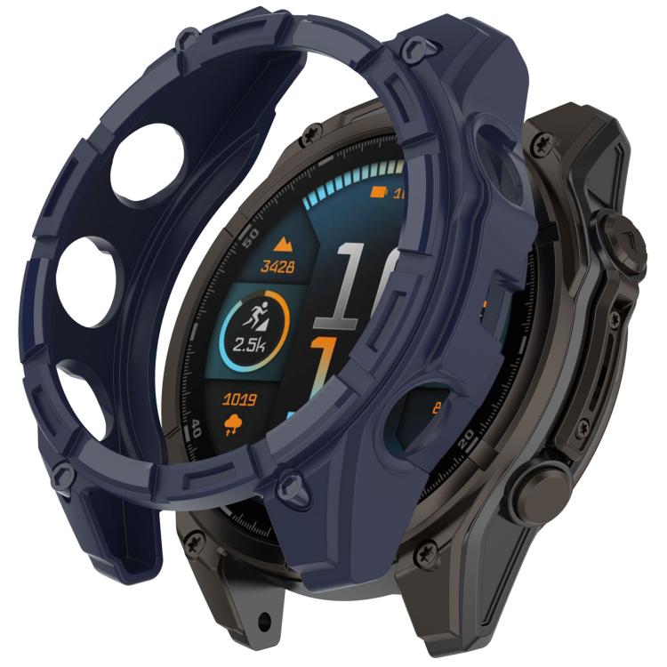 Hollow Armor TPU Half Coverage Watch Protective Case, For Garmin Quatix 8 51mm AMOLED, For Garmin Quatix 8 47mm AMOLED