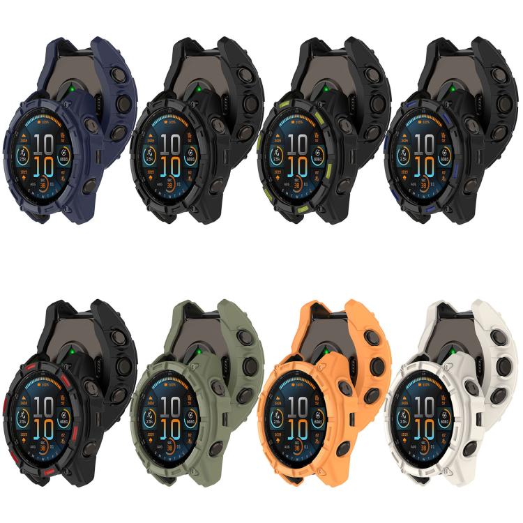 Hollow Armor TPU Half Coverage Watch Protective Case, For Garmin Quatix 8 51mm AMOLED, For Garmin Quatix 8 47mm AMOLED