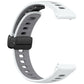 Foldable Magnetic Clasp Two Color Silicone Watch Band, 22mm