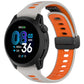 Foldable Magnetic Clasp Two Color Silicone Watch Band, 22mm