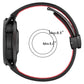 Foldable Magnetic Clasp Two Color Silicone Watch Band, 22mm