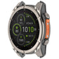 Orange metal watch bumper strip fitted to the side of a Garmin watch