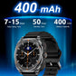G99 smart sports watch with black strap, silver case, and analog-style display