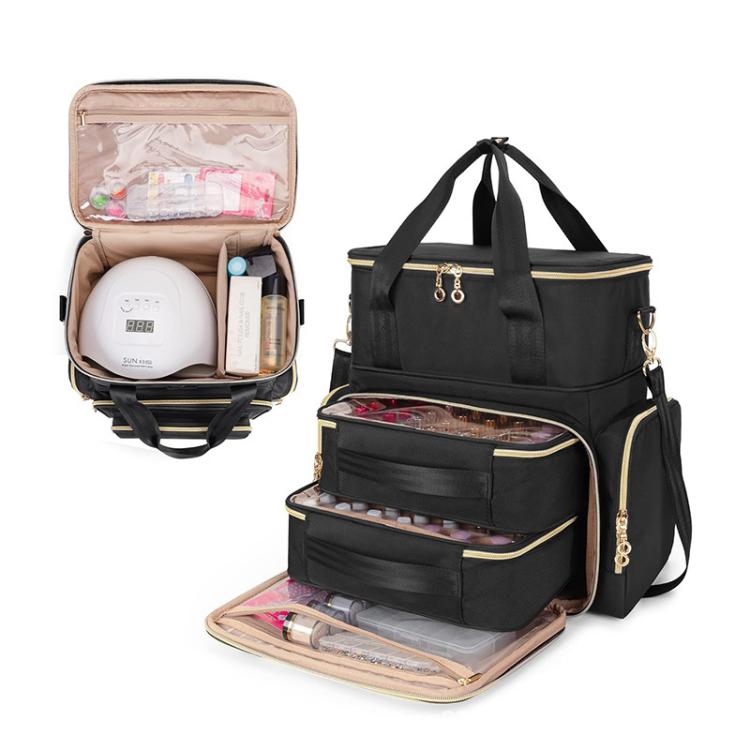 Detachable Two-tier Nail Polish Carrying Storage Box