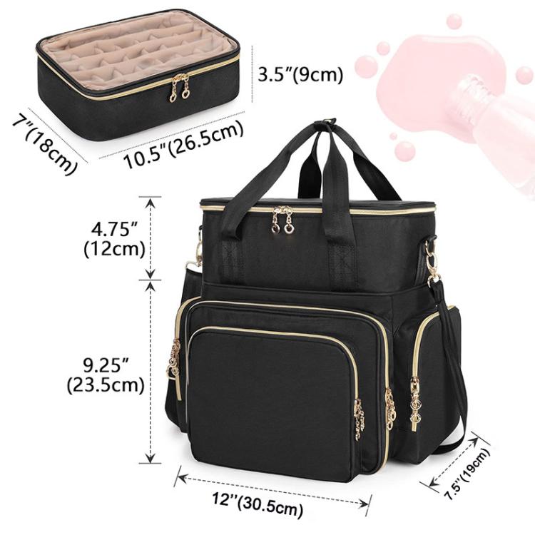 Detachable Two-tier Nail Polish Carrying Storage Box