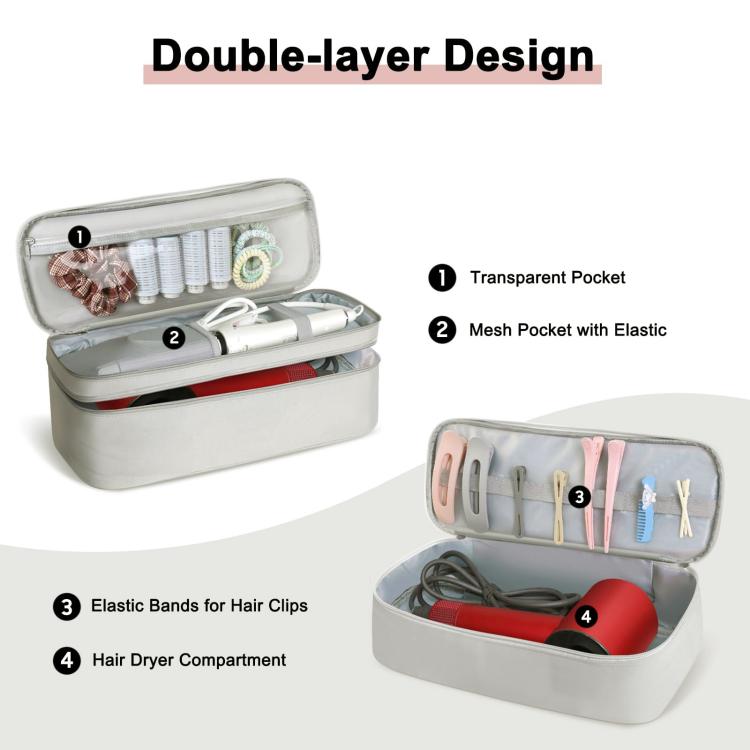 Multifunctional Nylon Waterproof Storage Bag Portable Dual-Layer Cosmetic Bag