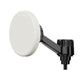 White circular magnetic phone holder mount with angled arm and threaded base